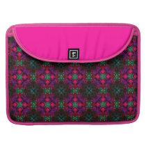 Fractal Pattern pink green purple red MacBook Pro Sleeve
