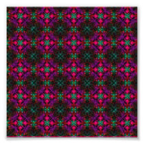 Fractal Pattern pink green purple red Art Photo