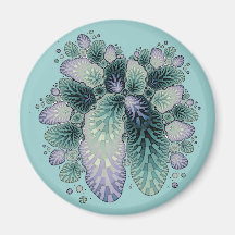 Fractal Petals Refrigerator Magnet