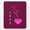 Fractal Pink Heart Mousepad