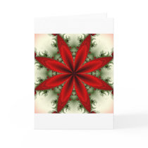 Fractal Poinsettia cards