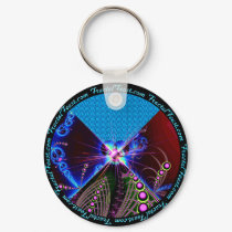 Fractal Pool Party Keychain by FractalFeast Fractal Pool Party Keychain