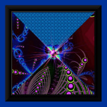 Fractal Pool Party Poster posters