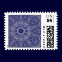 Fractal Postage - Blue ball postage