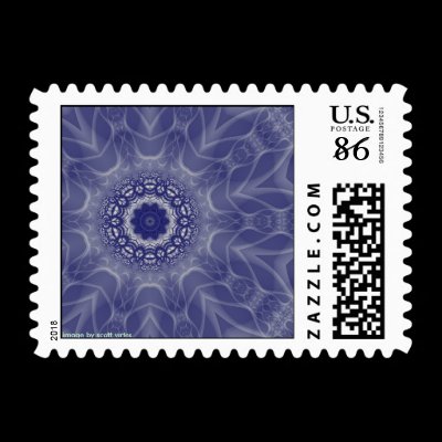 Fractal Postage - Blue ball by scottzazz
