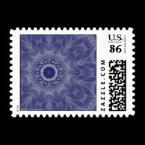 Fractal Postage - Blue ball postage by scottzazz Fractal Postage - Blue ball postage