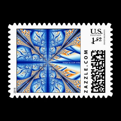 Fractal Postage - Depth of the Atom by scottzazz