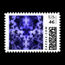 Fractal Postage - Steel blue arms stamps
