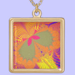 Fractal Psychedelic Butterfly Explosion necklaces