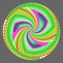 Fractal, Random, pretty, colourful, fuzzy windmill stickers
