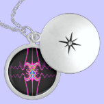 Fractal Ribbons on Black Velvet necklaces