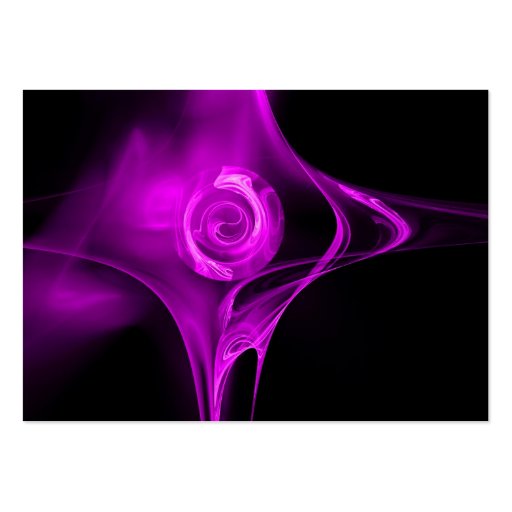 FRACTAL ROSE 1 bright light purple black Business Card Template (back side)