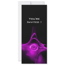 FRACTAL ROSE bright purple black invitations by bulgan_lumini FRACTAL ROSE bright purple black invitations