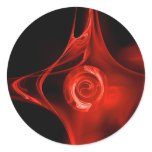 FRACTAL ROSE , red ,black Sticker