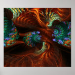 Fractal Seeds Swirl Poster