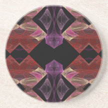 Fractal Series-4---Red Purpl Coaster 1 of   colors