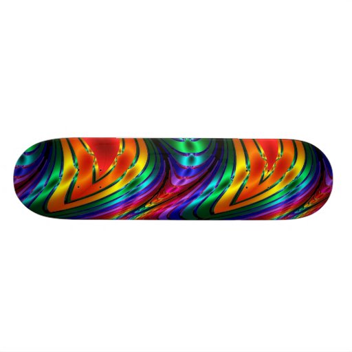 Fractal Silk Rainbow Skateboard