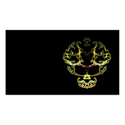 Fractal skull Skinny Business Cards