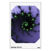 Fractal Snail - green and purple fractal design Room Sticker