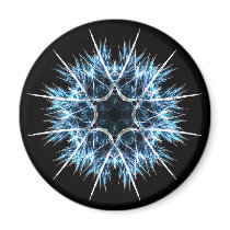 Fractal snowflake magnets by cycreation Fractal snowflake magnets