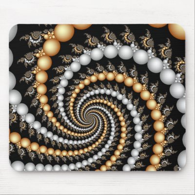 Fractal Spiral Staircase Mousepad by LivingLife