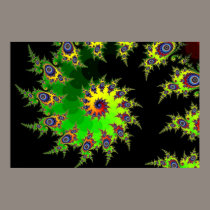 fractal spiral with strange pods posters
