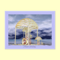 Fractal Standing Postcard postcards