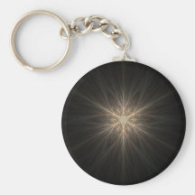 Fractal Star or Snowflake Design Key Chain
