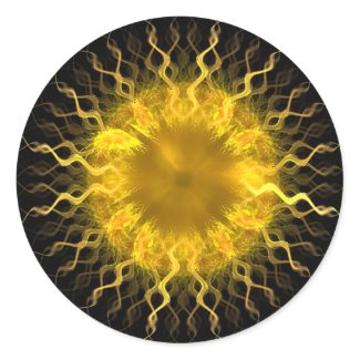 Fractal Sun Iris~ Fractal Sticker sticker