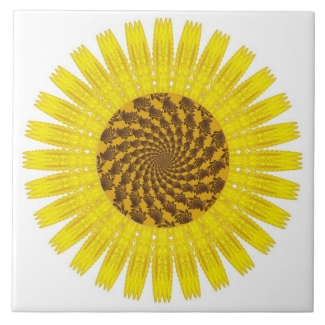 Fractal Sunflower Tile