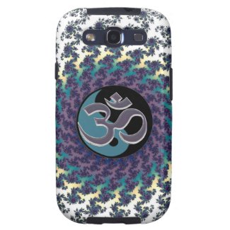 Fractal Swirl Yin-Yang with Lavender OM-Symbol