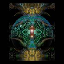 Fractal Temple Poster posters