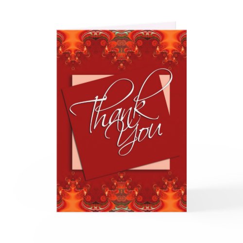 Fractal Thank You blank Card card