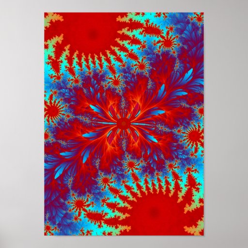 fractal tie-dye poster