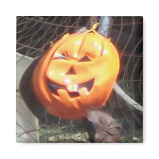 Fractal Traced Halloween Pumpkin magnet
