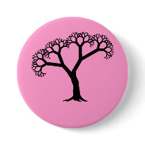 Fractal Tree Black Button