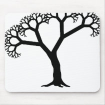 Fractal Tree Black Mousepads