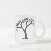 Fractal Tree Black Mugs