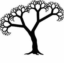 Fractal Tree Black Acrylic Cut Out