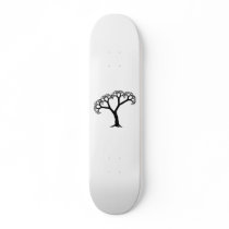 Fractal Tree Black Custom Skate Board