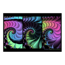 Fractal Triptych #1 posters by eyebalm Fractal Triptych #1 posters
