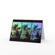 Fractal Triptych #3 cards by eyebalm Fractal Triptych #3 cards