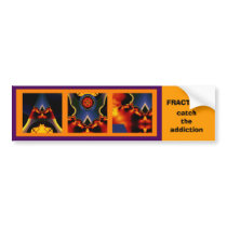 Fractal triptych bumper stickers