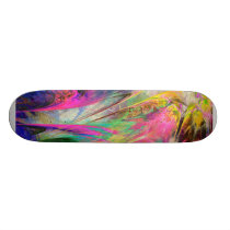 Fractal - Tropical Flowers skateboards