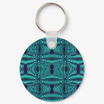 fractal turquoise keychains