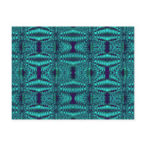 fractal turquoise postcards