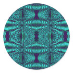 fractal turquoise stickers