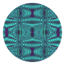 fractal turquoise stickers