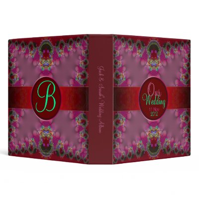 Fractal Union Lace Wedding Album Binder binder