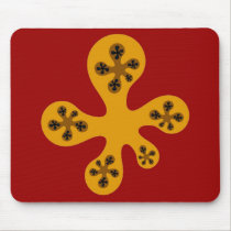 Fractal Walker - Orange mousepads